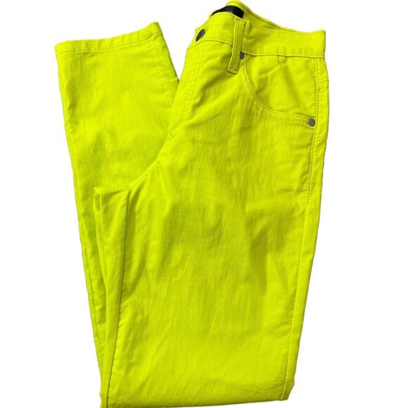 Karen Kane Kiwi Green Stretch Denim Skinny Jeans Size 6 - Picture 2 of 10
